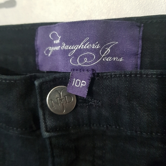 NYDJ Lift Tuck Technology High Rise Straight Leg Black Denim Jeans - Picture 8 of 11